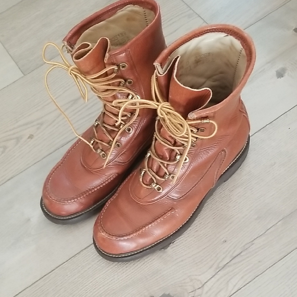 Mens VINTAGE Wards Power House Work Boots Full Leather Sz 10.5 D